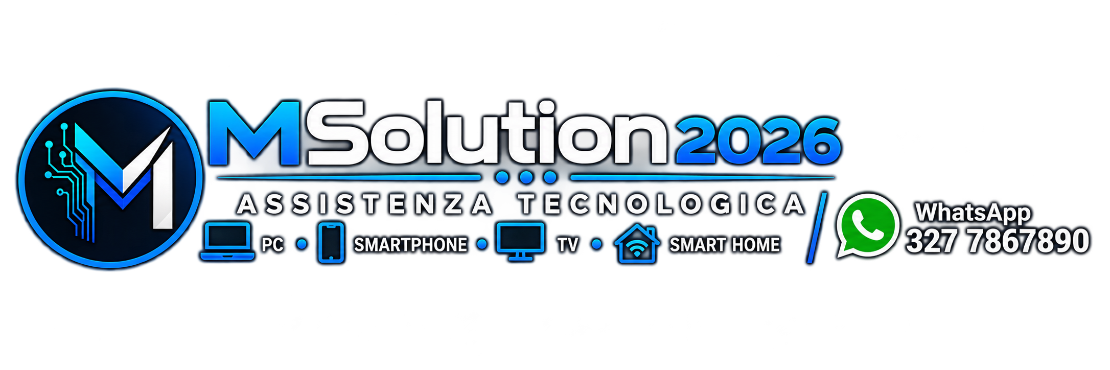 MSolution2026, assistenza tecnologica per PC, smartphone, TV e smart home. WhatsApp 327 7867890